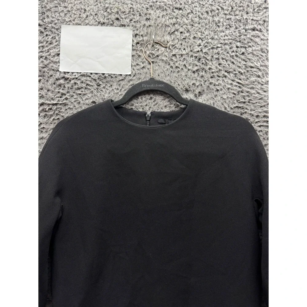Cos Tailored Crewneck Long Sleeve Mini Dress Black Womens Size 4 US / 34 UK